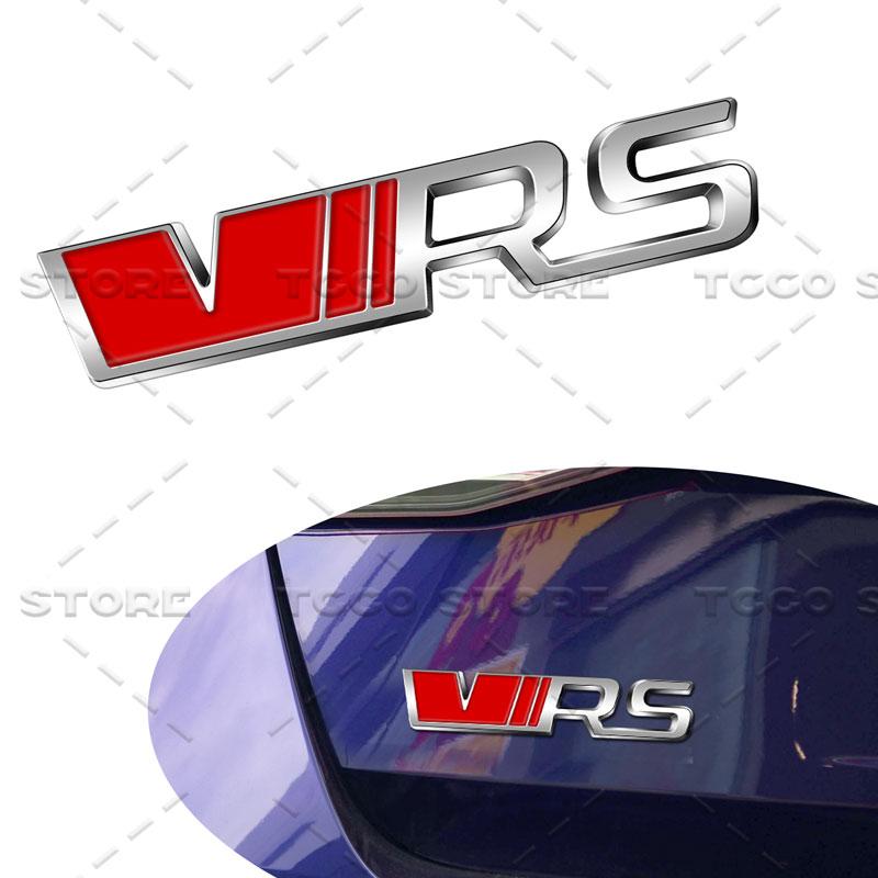 3D Chrome Metal Car Styling VRS Logo Front Grille Emblem Sticker For Skoda Octavia Fabia Rapid Superb Kodiaq Rear Trunk Decor