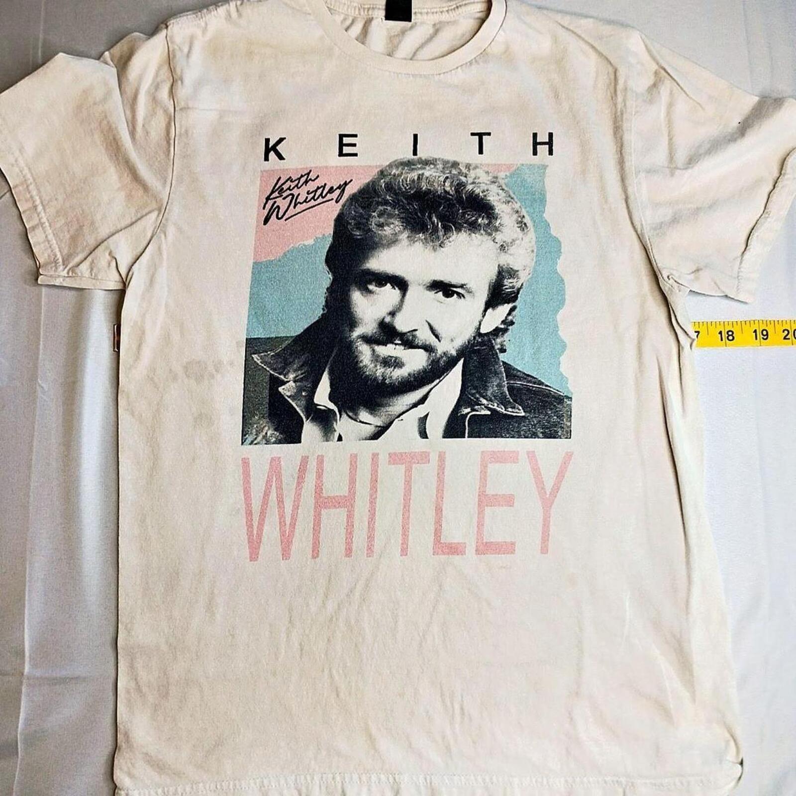Keith Whitley white cotton t-shirt size small country concert band tee S разноцветный