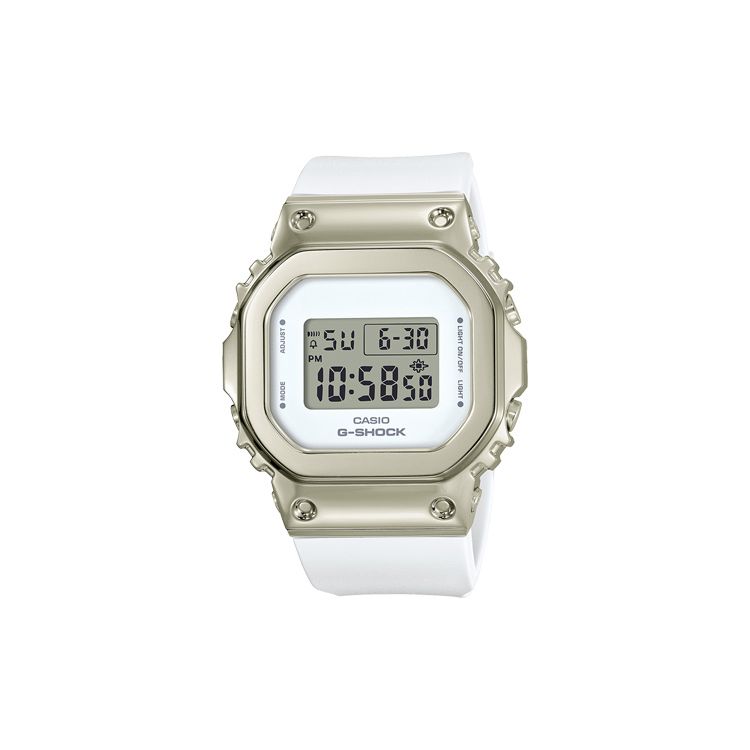 Casio All Metal Series Square Dial Digital Watch Women Watches White GM-S5600G-7PR