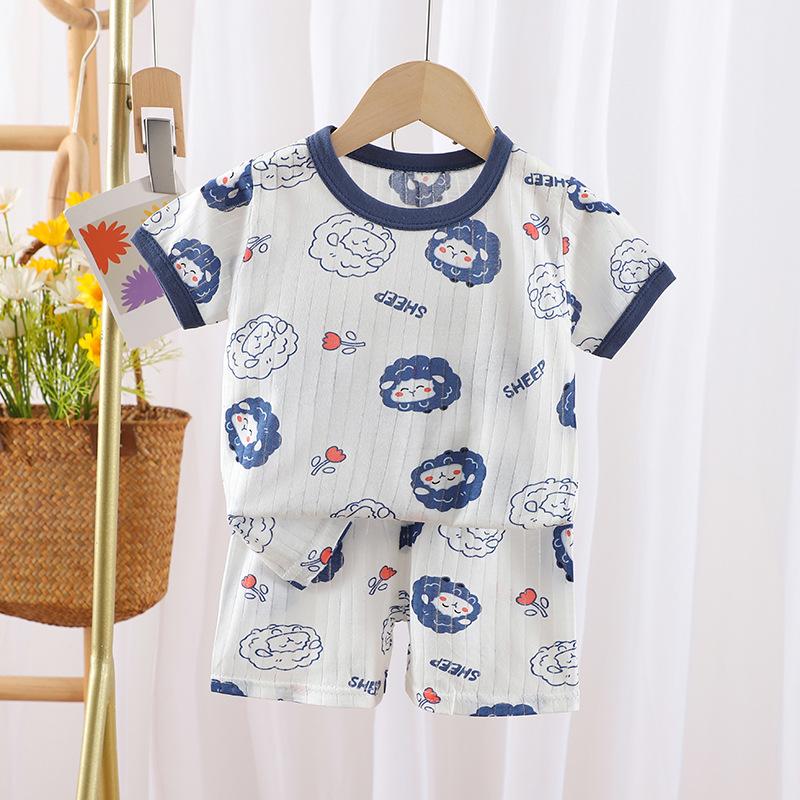 2026 Summer Children's Short Sleeved Shorts Cotton Set