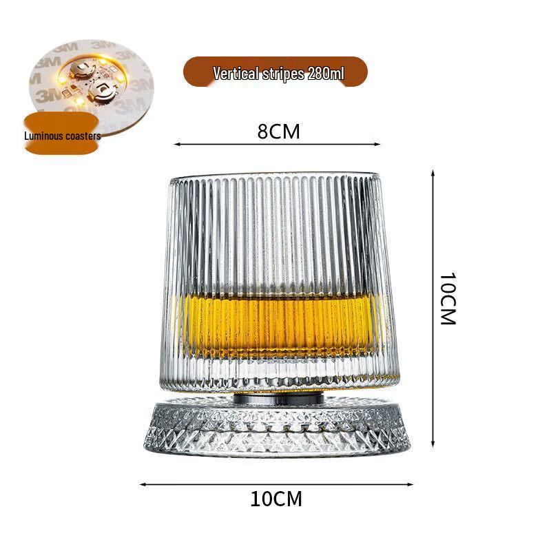 Classic Rotating Crystal Whiskey Glass