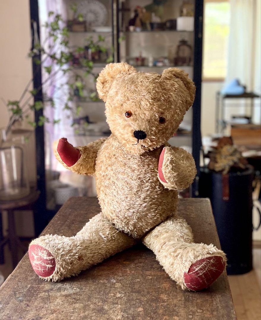 

[USED] Vintage Teddy Bear, Antique, 50cm, Unmarked