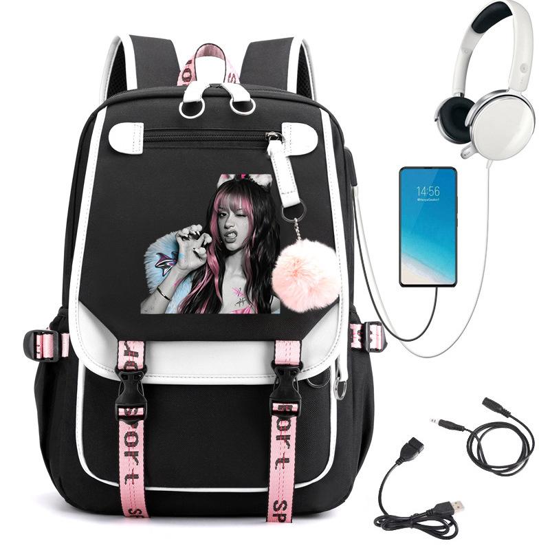 KATSEYE Fashion Girl Group Print Backpack, Large Capacity Teen Student Laptop Bookbag, Water-Resistant Daypack 60123-11