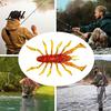 PVC Fishing Baits 8Pcs 6cm/2.8g Bionic Insect Soft Bait Slow Sinking Floating Artificial Lure Lures Swim Bait for Freshwater Saltwater Trout Crappie
