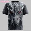 Fashion Dragon 3D Printed T-shirt For Men Retro Animal Pattern Tees Summer Casual Round Neck Short-sleeved T Shirts Street Tops