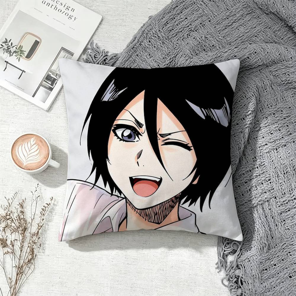 Rukia Kuchiki Bleach Double-Sided Printed Cushion Cover Bedroom Bedside Sofa Pillow Case