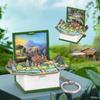 Foldable 3D Book Keychain Novelty Design Bomb Explosion Book Magic Book Keychain  Birthday Gift