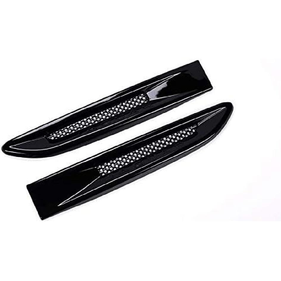 YIWANG ABS Chrome Side Fender Air Vent Outlet Cover Trim for Jaguar XF XE F-Pace X761 Accessories Set of 2pcs (Gloss Black)