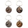 Keychain Multi-Layer Electroplated Surface Key Chain Traditional Chinese Horse To Success Design Round Pendant Car Charm Gift