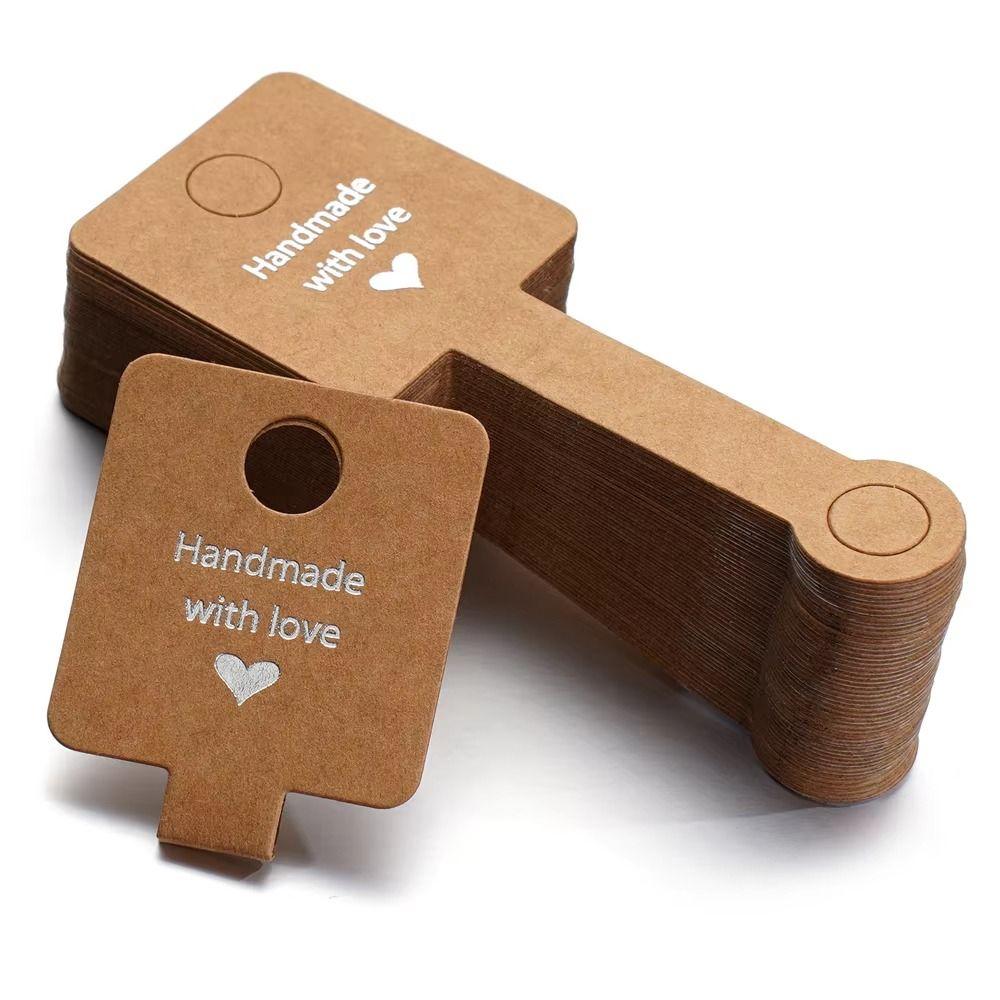 Kraft Paper Jewelry Hanging Price Tag DIY Handmade Jewelry Hang Tags Card  Retail Label