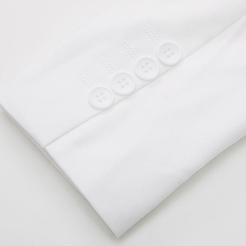 Men's Versatile White Single-Breasted Casual Jacket - Spring/Autumn Large Size Suit