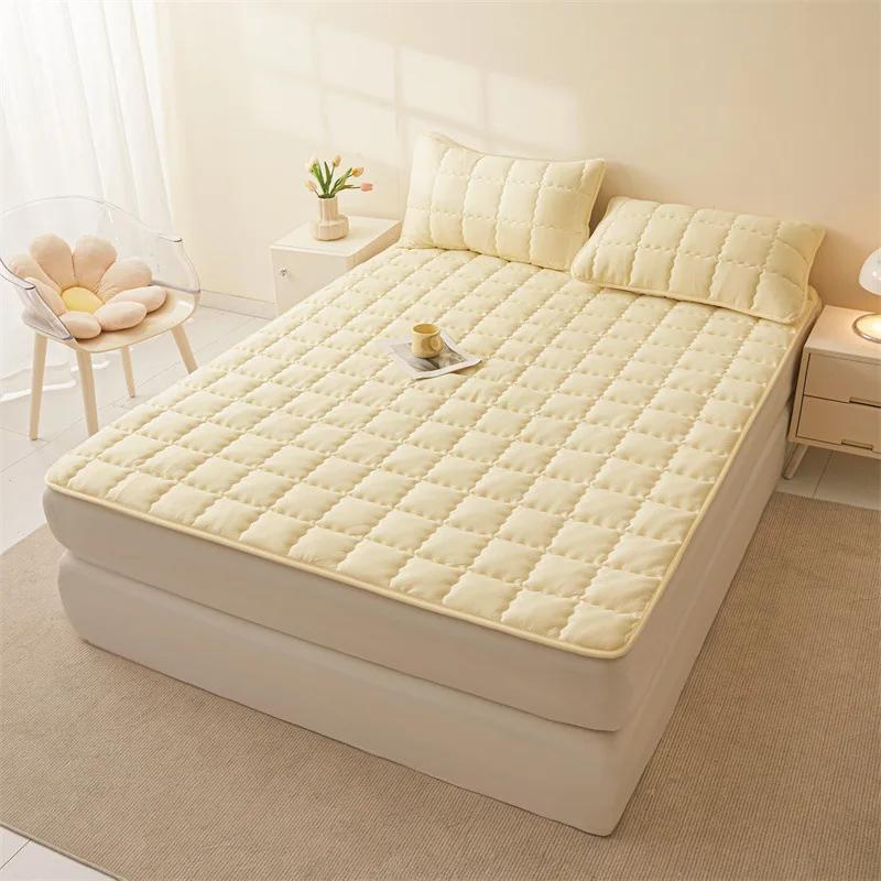 Class A Skin-friendly Abraded Mattress, Bed Mattress Padded Mattress Available In All Seasons Solid Color Grid