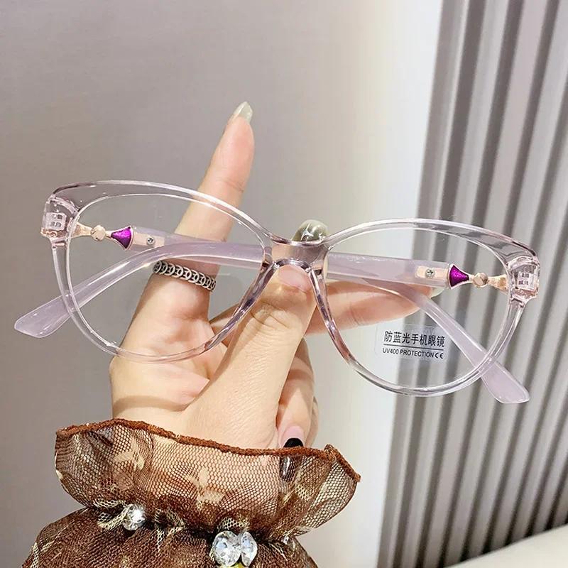 

Luxury Ladies Reading Glasses Woman Prescription Glasses For Sight Plus Women S Grade Glasses Transparent Anti Blue +2 +2.5 0