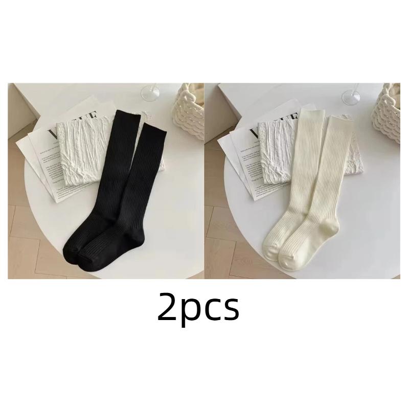 Women Cashmere Long Socks Stockings Autumn Winter Thick Warm Knee High Socks Japanese Solid Color Knitted Socks Stockings