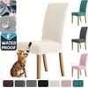Waterproof Chair Cover Dining Room White Chair Case Anti Cat Scratch Soft Stretch Chair Protecter
