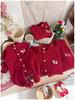 2026 New Year Red Family Sweaters: Parent-Child, Baby, and Toddler Outfits for Family of Three or Four
