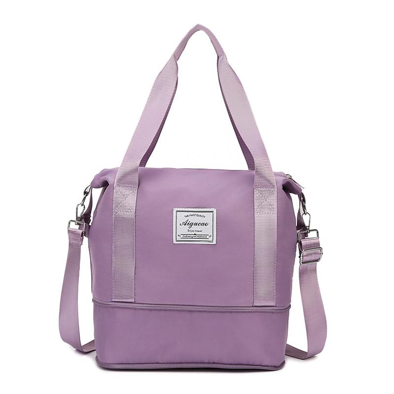 Women's small fitness bag, expandable, with dry and wet separation, Oxford cloth, lightweight casual handbag