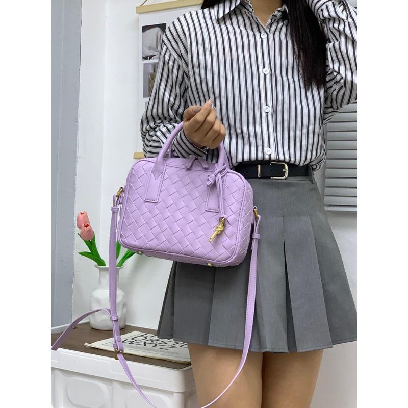 Νέα μικρή τετράγωνη τσάντα-κουτί χειροποίητη, γυναικεία τσάντα γνήσιο δέρμα, φορητή τσάντα ώμου messenger, τσάντα BD για μετακίνηση.