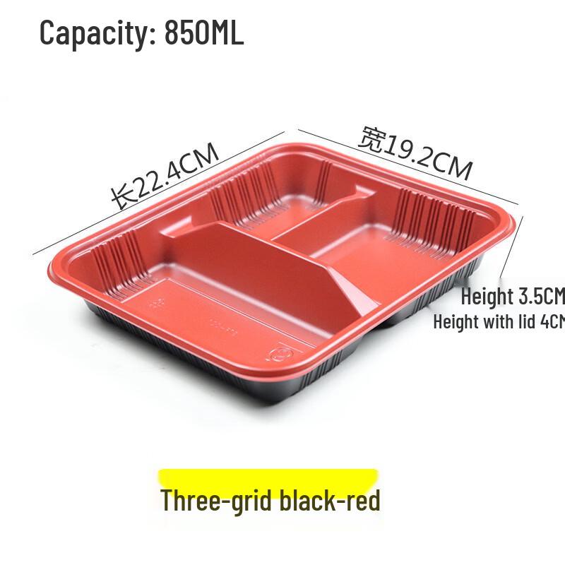 Disposable Plastic 3-Compartment Round Food Containers