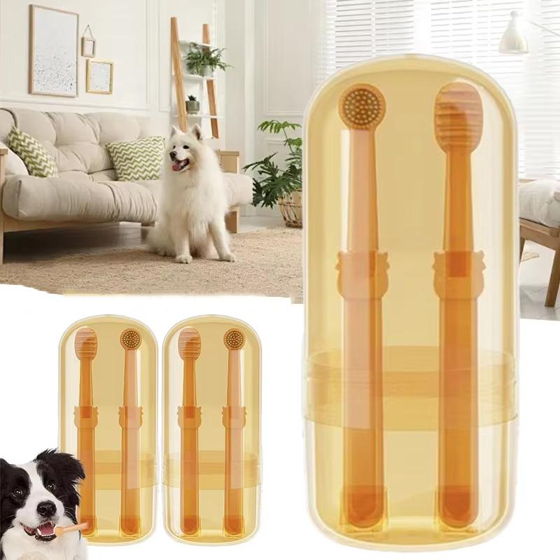 Pet Silicone Cat And Dog Cleaning Toothbrush Oral Care Cleaning Teeth Soft Toothbrush Pet Toothbrushs Teeth Cleanings Products