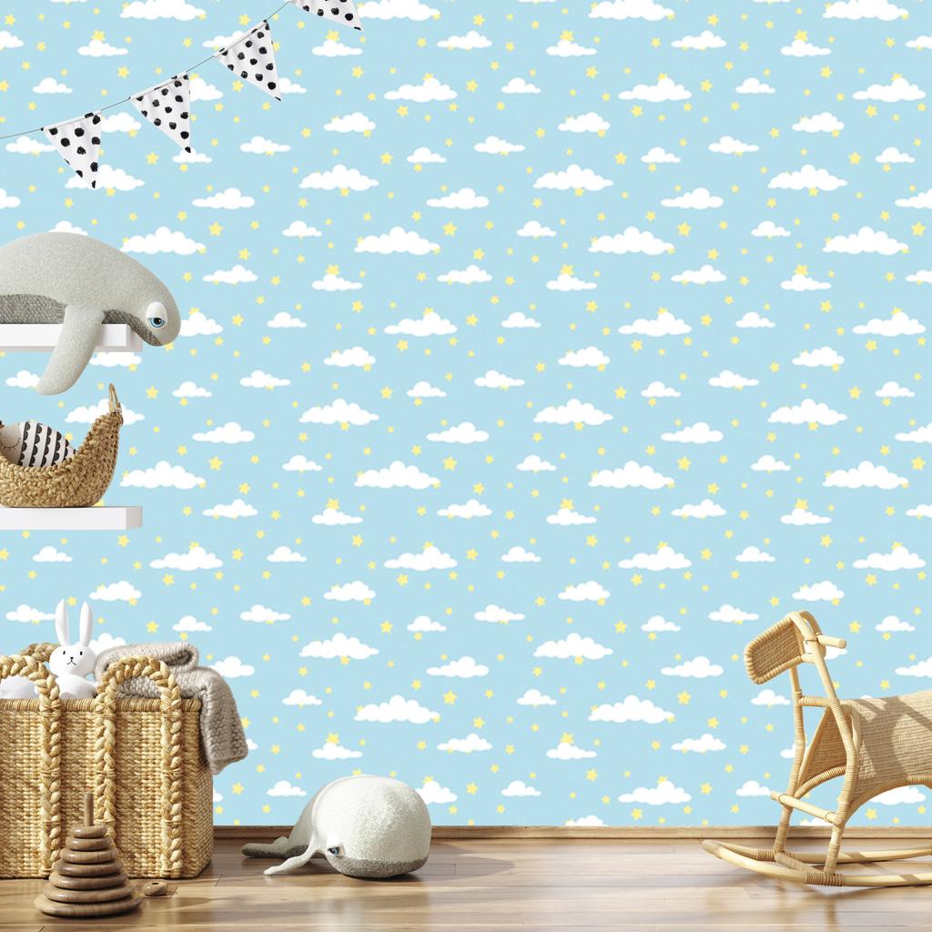 Stars and Clouds Wallpaper for Living Room and Bedroom 50x1000