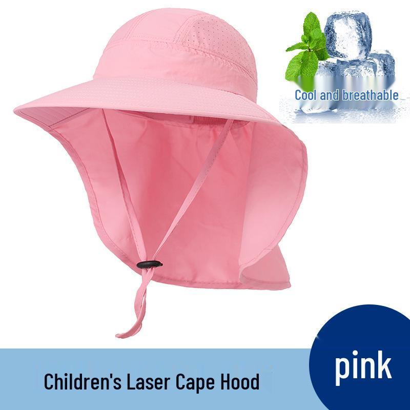 Men's Summer UV Protection Fishing Hat with Large Brim and Full Face Shield