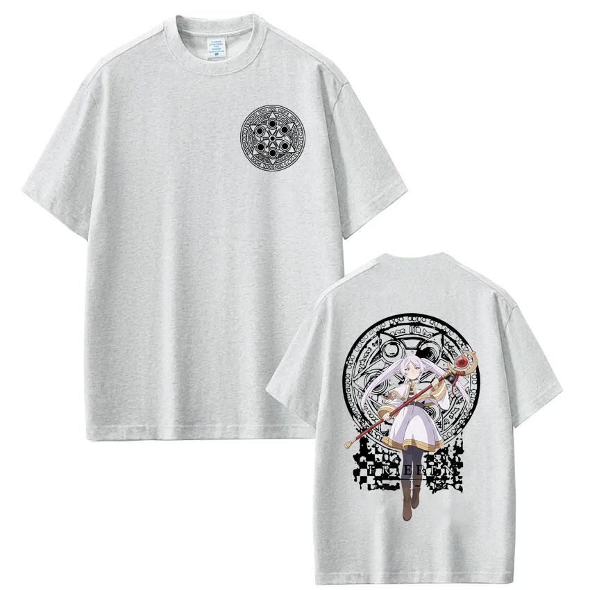 Anime Frieren Beyond Journeys End Frieren Tshirt Men Women Clothing Fashion Short Sleeve 100 Cotton Summer Tshirts Cosplay
