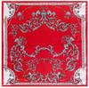 90*90cm Luxury Brand Women Silk Scarfs European Architectural Pattern Square Scarves Spring Summer Shawls For Ladies