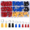 200-Piece Cold Crimp Terminal Kit with Copper Insulating Ring and Wire Crimper Box