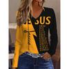 Jesus Elegant Fashion Leisure Vacation Abstract Painting Letter Slogan
