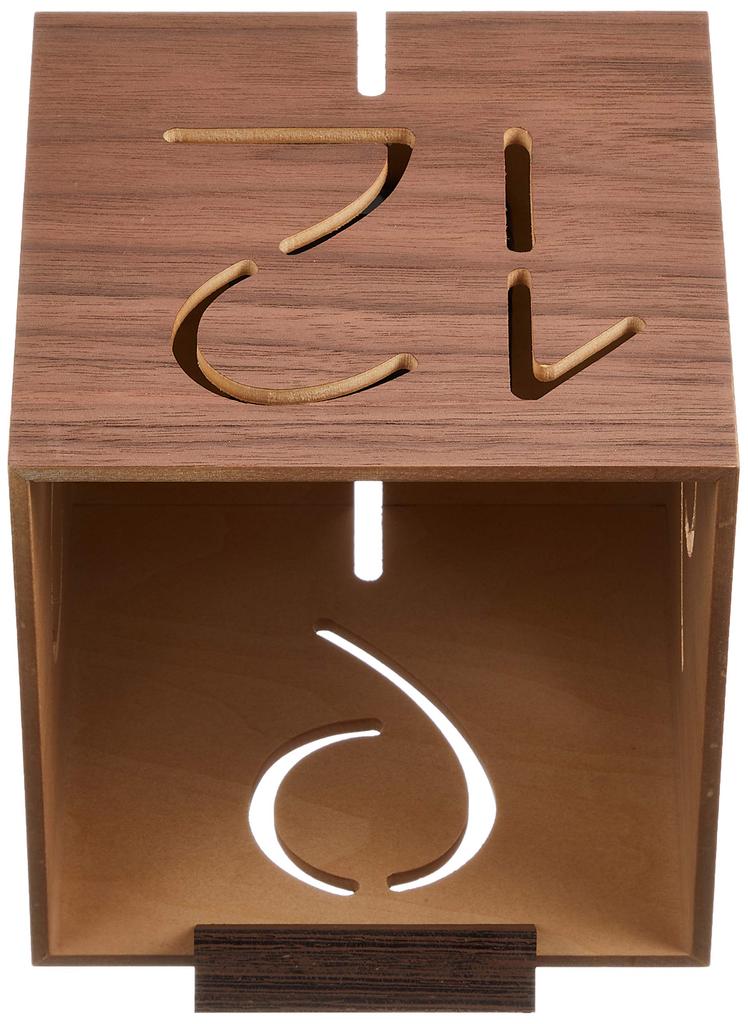 Yamato Kogyo Table Clock Puzzle Stand Type M Walnut YK09-106