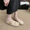 Fashion Vintage Women Shoe Spring New Round Flat Shoes Fashion Mary Jane Shoe Anti Slip Women Bean Shoes Soft Soled Women's Casual Shoe