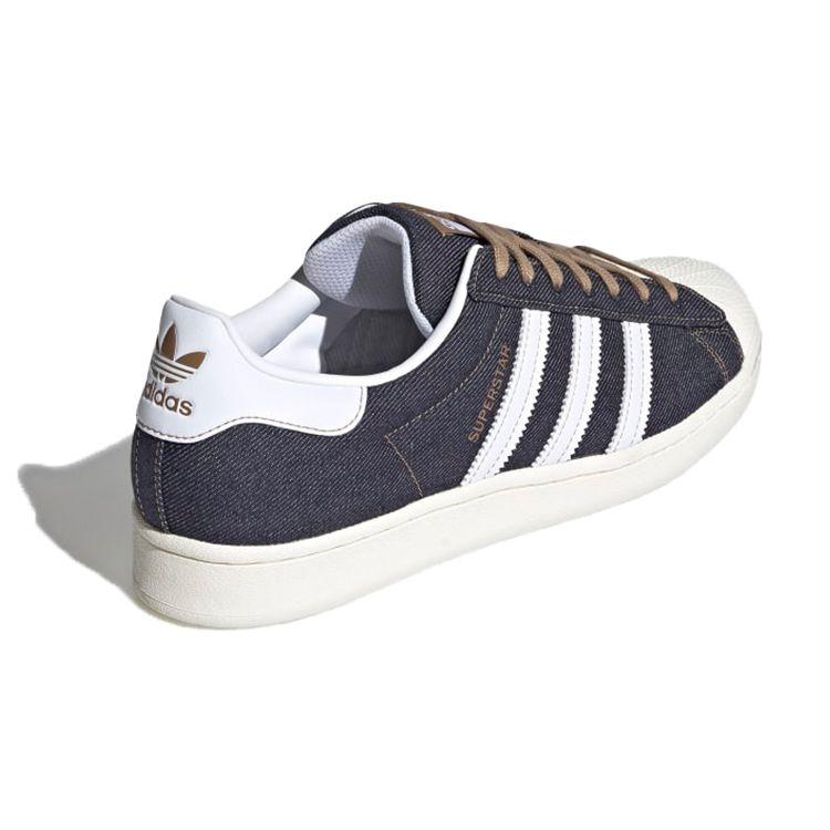 Adidas Originals Superstar Denim Durable Low-Top Sneakers Unisex Sneakers Denim-Gray GY2918
