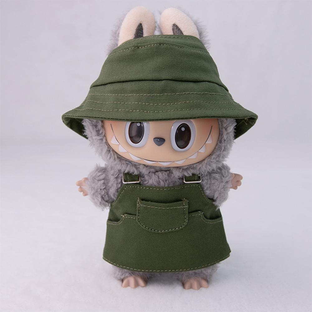 For 17cm Labubu Doll Clothes Fashion Clothes Shoulder Strap Skirt Doll Clothes Color Match Shorts Dolls Accessories Cute Decoration Little Clothes