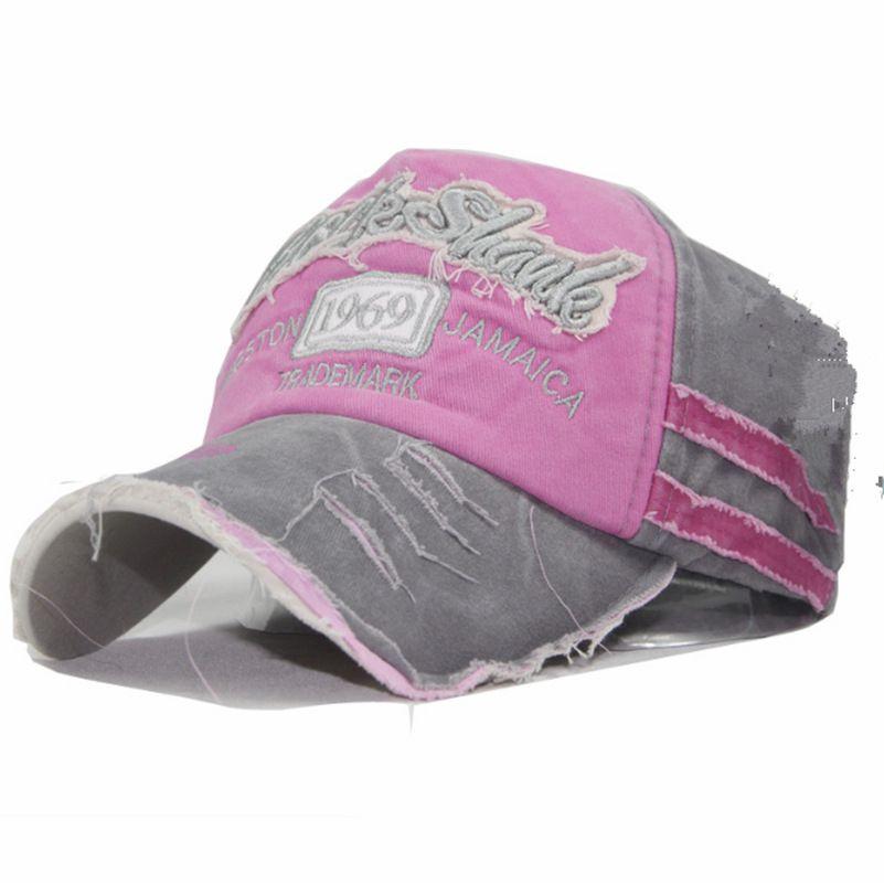 Vintage Embroidered Raw-brims Baseball Cap For Unisex