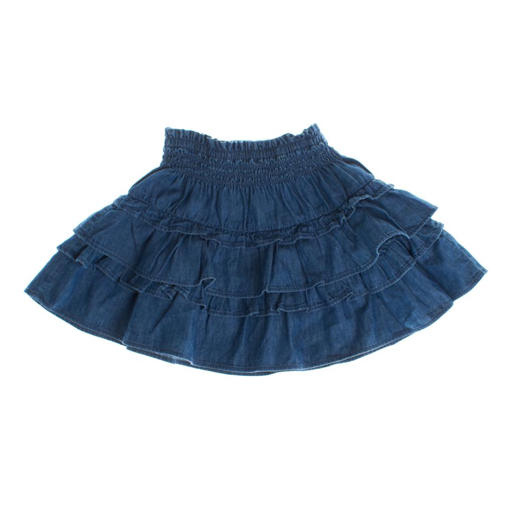 Fustă denim cu volane 786956 pentru Fetiță