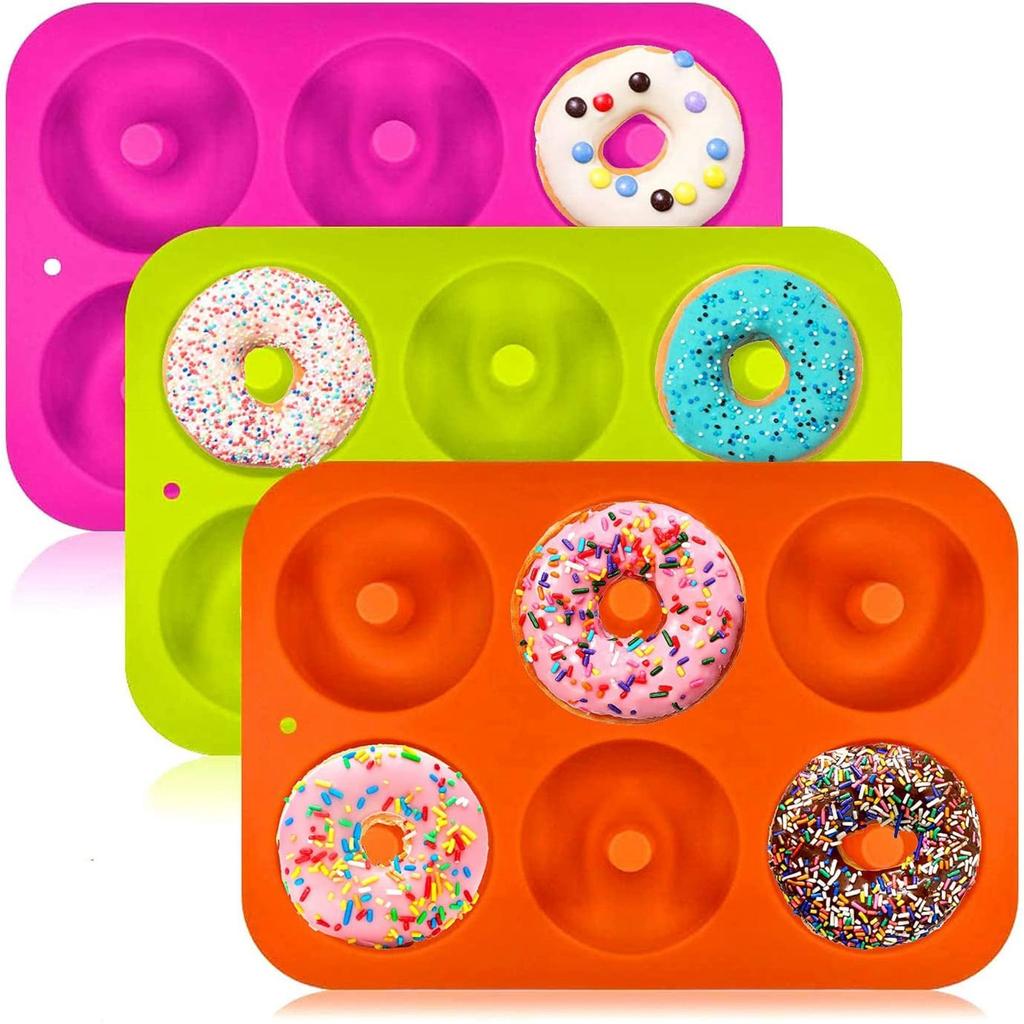 3Pcs Silicone Cake  6 Donut Making  Cake  Shaping Tool