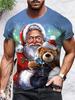 Christmas 3d Print T Shirt Fall Fashion Women's Clothing Christmas Graphic Short Sleeve Casual Oversized T-shirt Men Clothing Tee