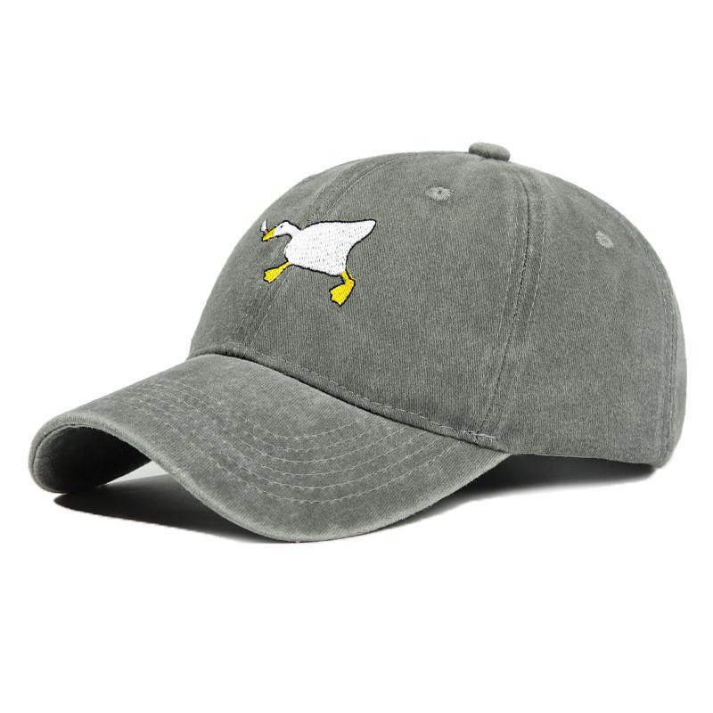 Polyester Baseballkappe mit Gänse-Stickerei und Sonnenschutz für Freizeit-Outdoor-Bekleidung