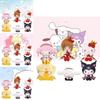 Cute Pvc Sanrio Collectible Figures Set With Kuromi Cinnamoroll Pudding Dog And Sakura Style