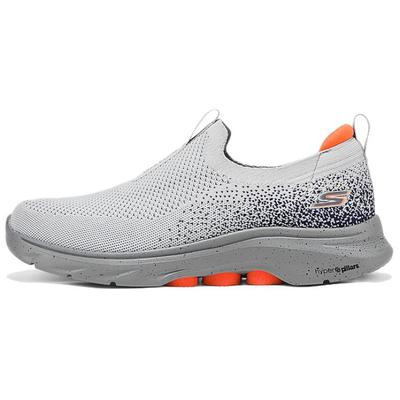 Go Walk 7 Fabric Comfortable Versatile Support Low Top Lifestyle Casual Shoes Men Sneaker Gray Orange 216633-GYOR