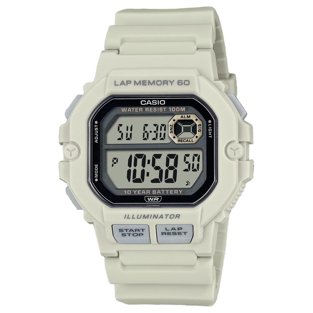 Casio STANDARD Quartz Movement Resin Strap Watch Men's Watches Gray Dial WS1400H-8AV