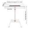 Adjustable Rolling Desk, Adjustable Podium Desk, Standing Lifting Desk Accommodate IPads, Books, Laptops for Home Offices White