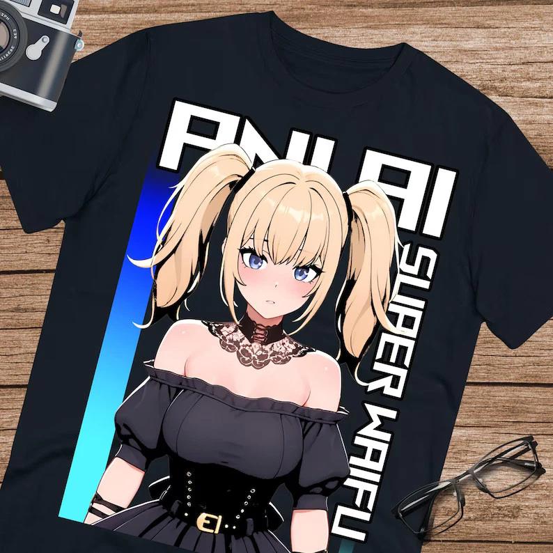Ani Grok Ai Anime Waifu Shirt Unisex Cotton Tee S