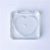 5PCS Square Heart Blush Compact Set Transparent, Multi-Color Refillable Case for Highlighter Concealer Foundation