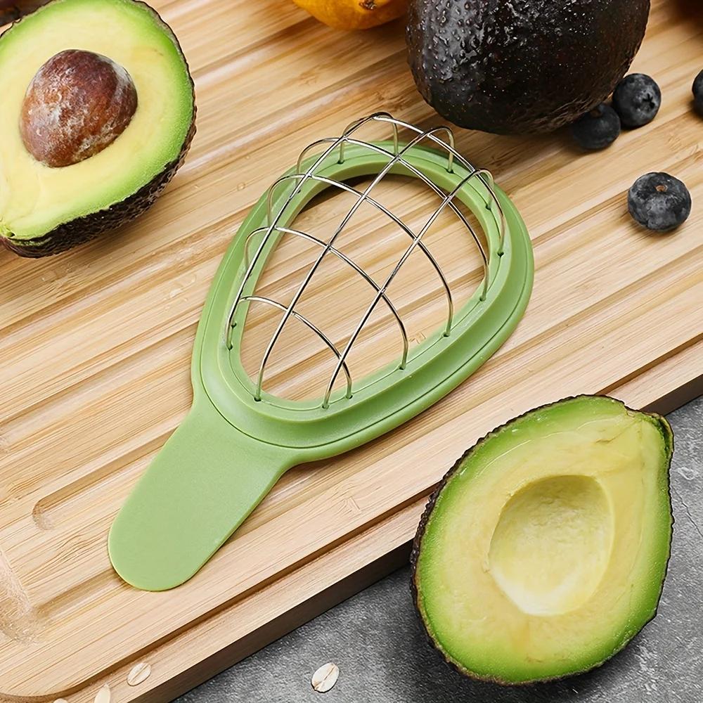 1pc-Stainless Steel Avocado & Kiwifruit Slicer - Multifunctional, Manual Fruit Cutter With Stone Remover