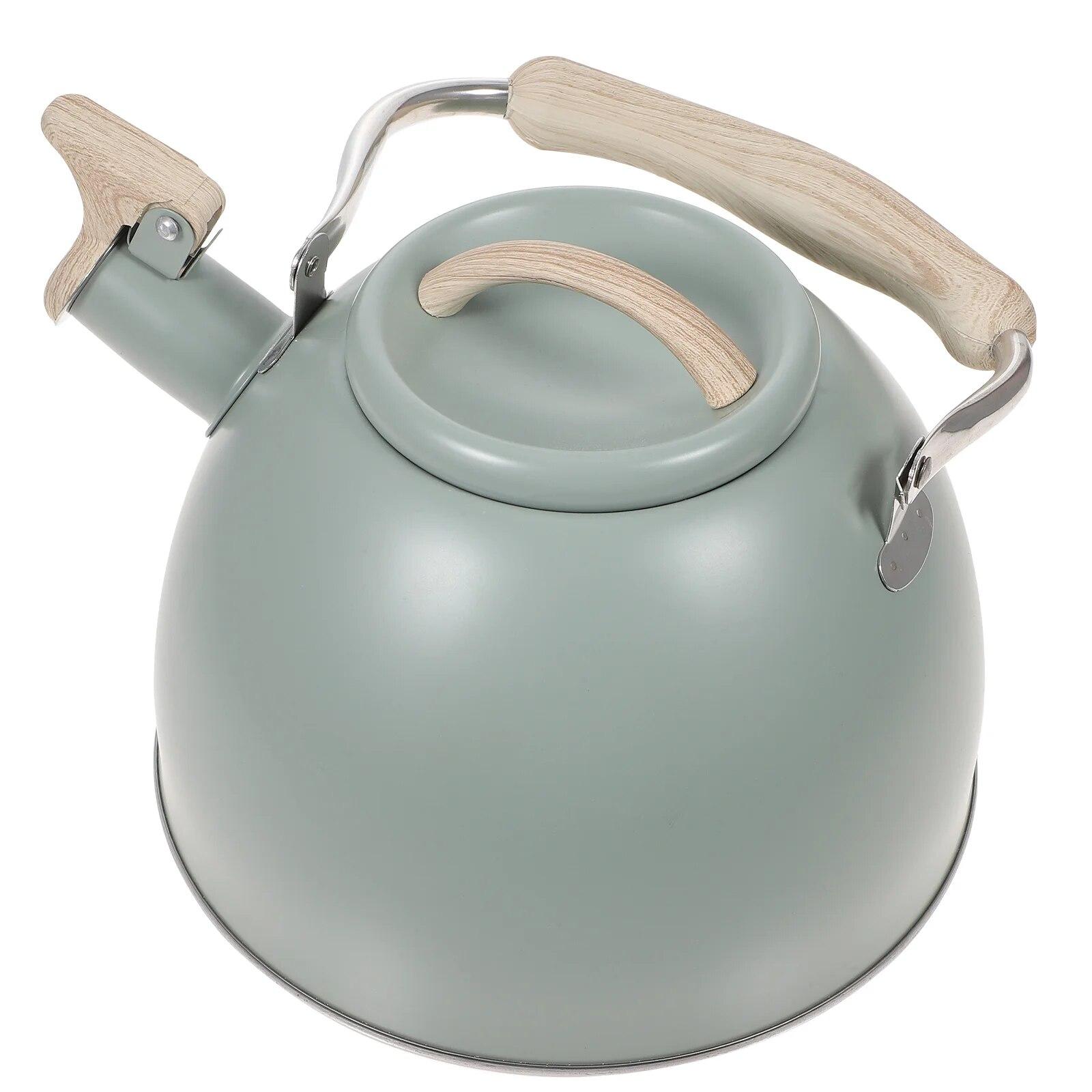 

Жужжащий чайник для ежедневного использования, портативный эмалированный чайник для плиты, ручной кухонный чайник со свистком