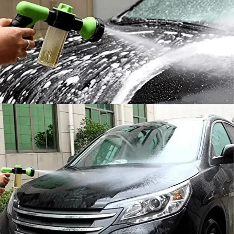 Multifunctional Adjustable Mode Water Guns Nozzle Hose Washer Garten Watering Jet Sprayer with Foam Container Fertilizer Tools
