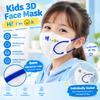Kids 3D Face Mask KN95 Ear Loop 3-Layer Filtration Individually Sealed
