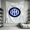 Inter Milan Logo Wallpaper Bedding 1 Duvet Cover 2 Pillowcase Without Core Christmas Birthday Gift Soft And Comfortable